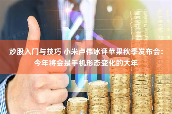 炒股入门与技巧 小米卢伟冰评苹果秋季发布会：今年将会是手机形态变化的大年